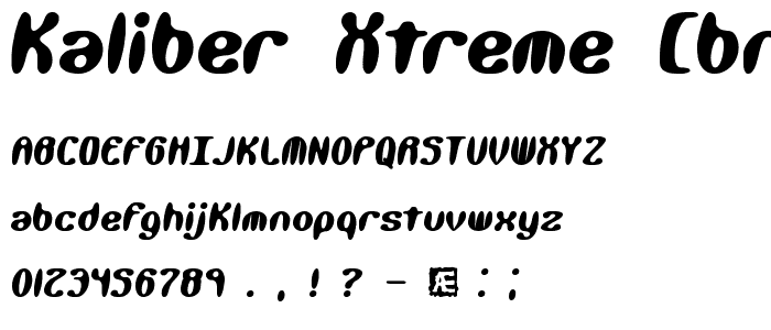 Kaliber Xtreme (BRK) font
